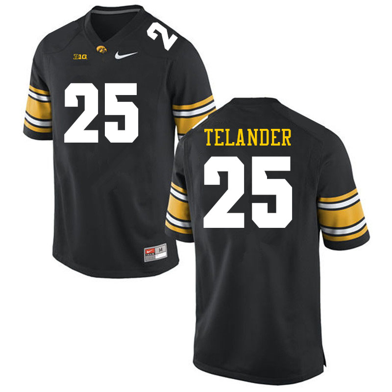 Men #25 Kelby Telander Iowa Hawkeyes College Football Jerseys Sale-Black - Click Image to Close